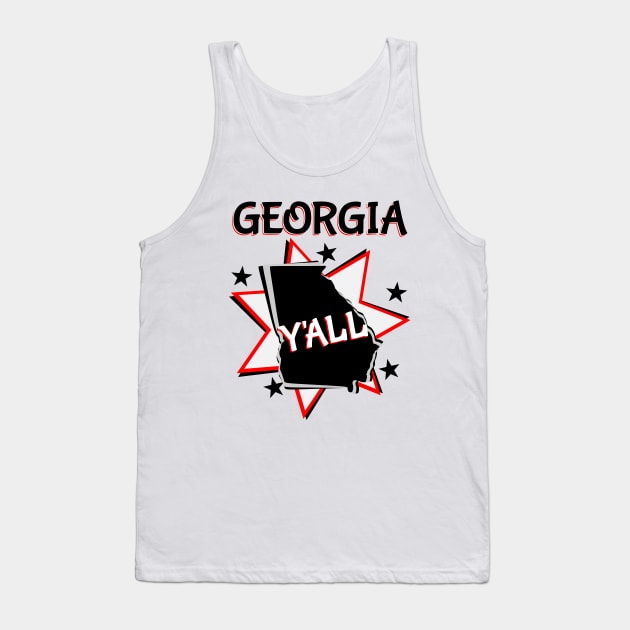 Georgia State Y'all Tank Top by mailboxdisco